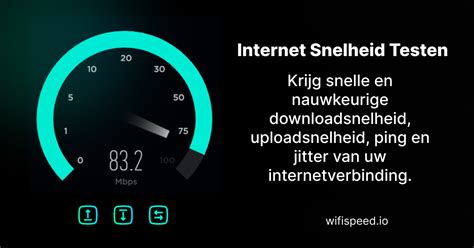Test voor internetsnelheid .